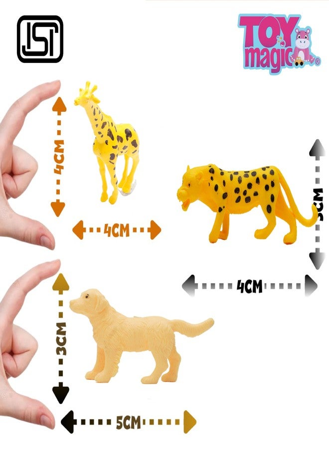 ToyMagic Animal Set 12Pcs - Wild Animal Figures (10 pcs) with Accessories - Educational Playset for Kids, Perfect for Imaginative Play and Learning, Multicolor - Image 4